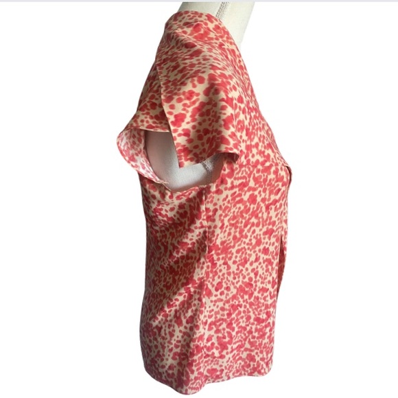 ANN TAYLOR Women’s Sleeveless Pink and Cream Blouse Size 6 - Picture 2 of 5